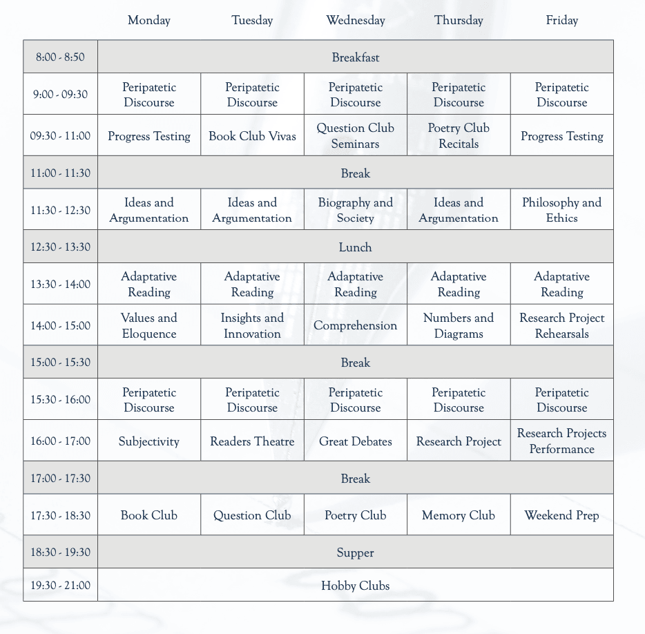 timetable